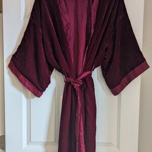 Reversible Silk Velvet Kimono/Robe, Natural Mulberry Silk